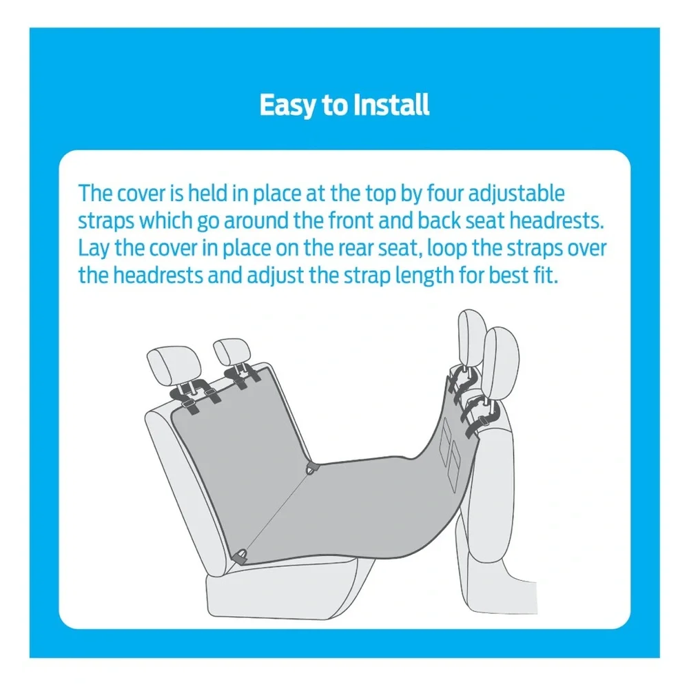Premier Gray Hammock Car Seat Cover for Dogs